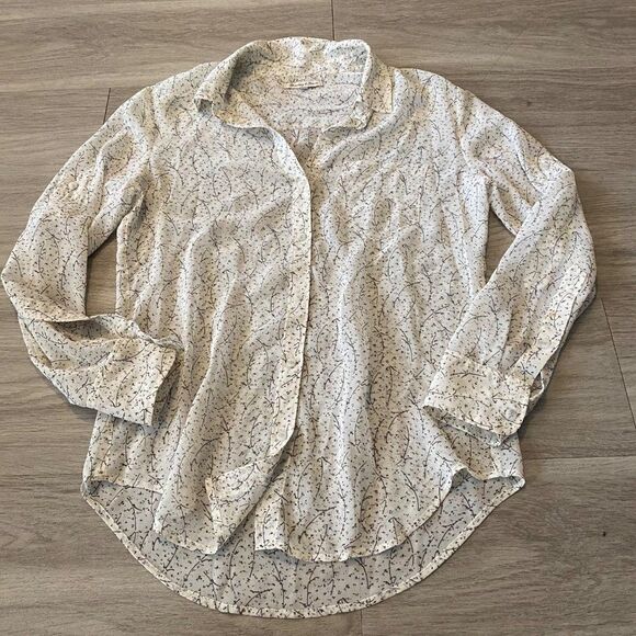 Broadway & Broome casual collared button down blouse long sleeve size XS - Picture 1 of 7